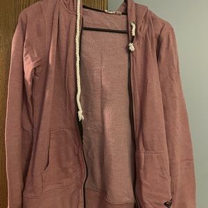 Pink Roxy zip up hoodie